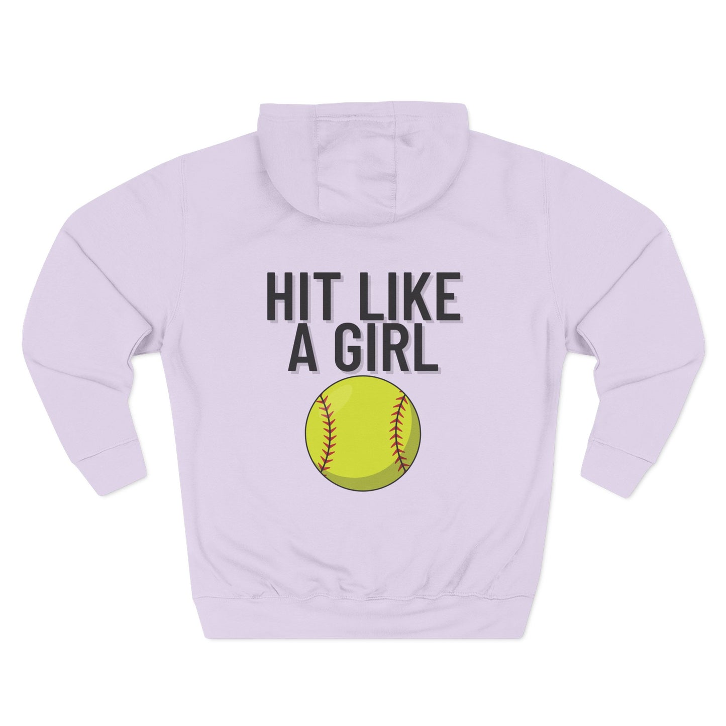 Softball 101 Hoodie — "Hit Like A Girl" Fleece Pullover (Softball 101 Logo)