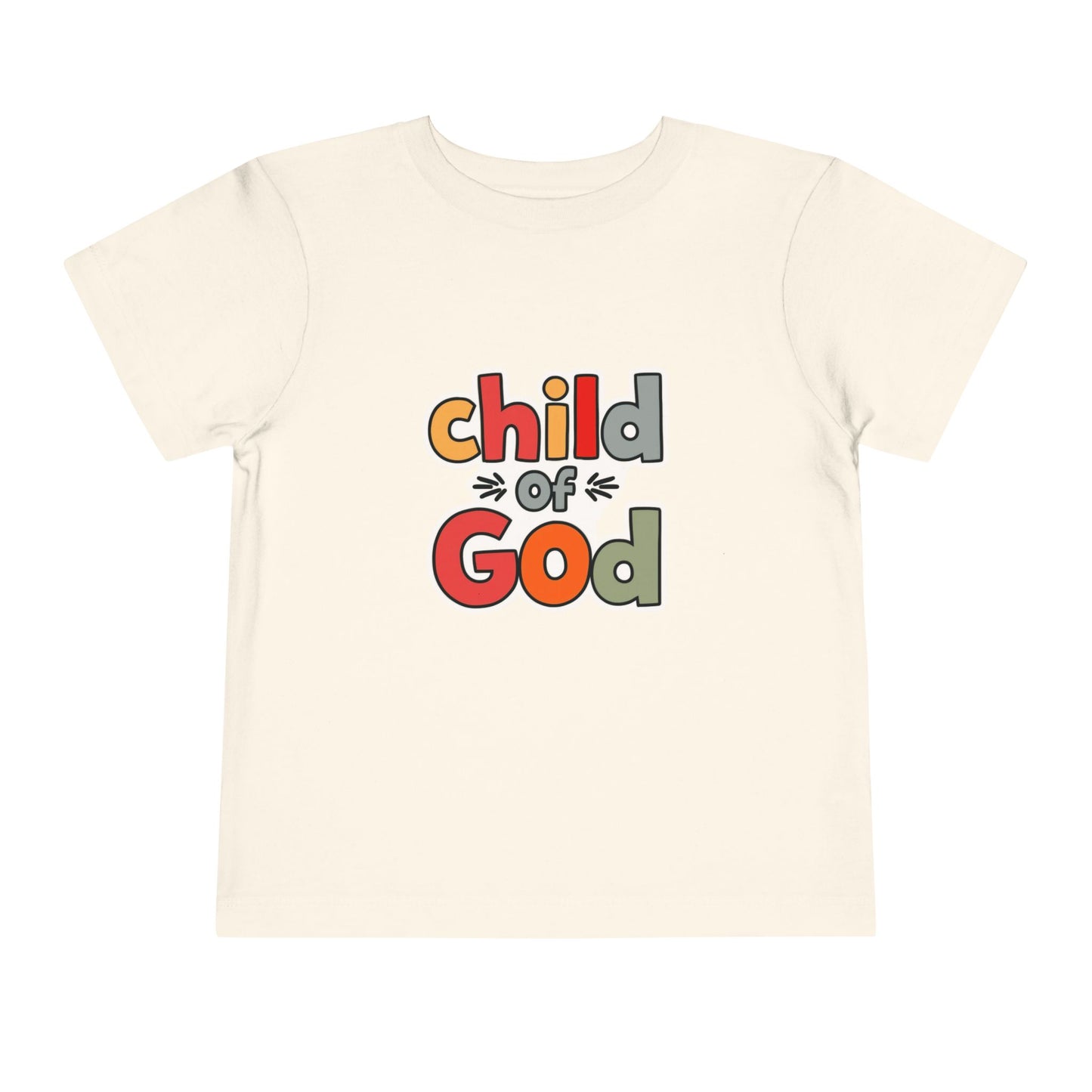 Child of God Toddler Tee — Colorful Religious Graphic Shirt