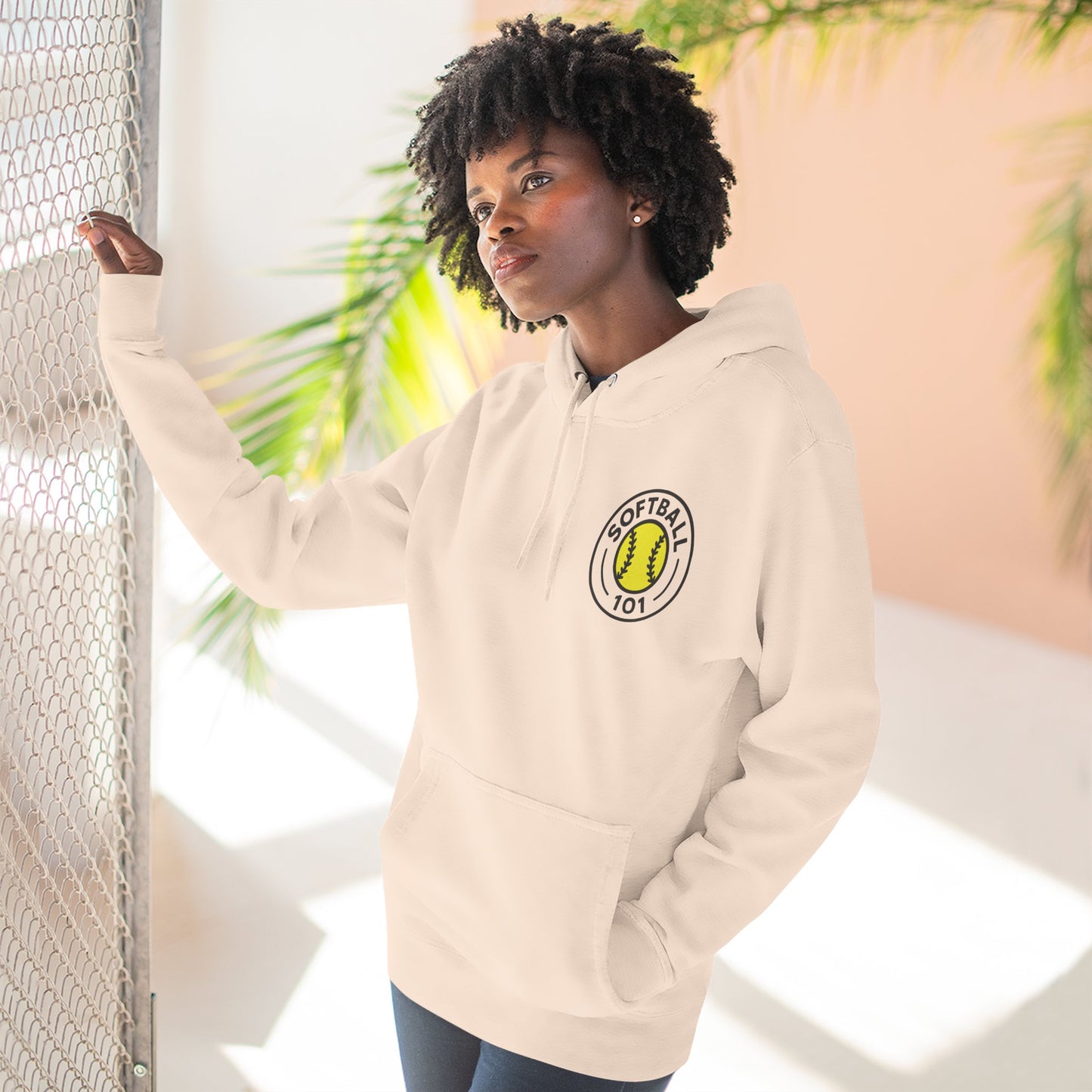 Softball 101 Hoodie — "Hit Like A Girl" Fleece Pullover (Softball 101 Logo)