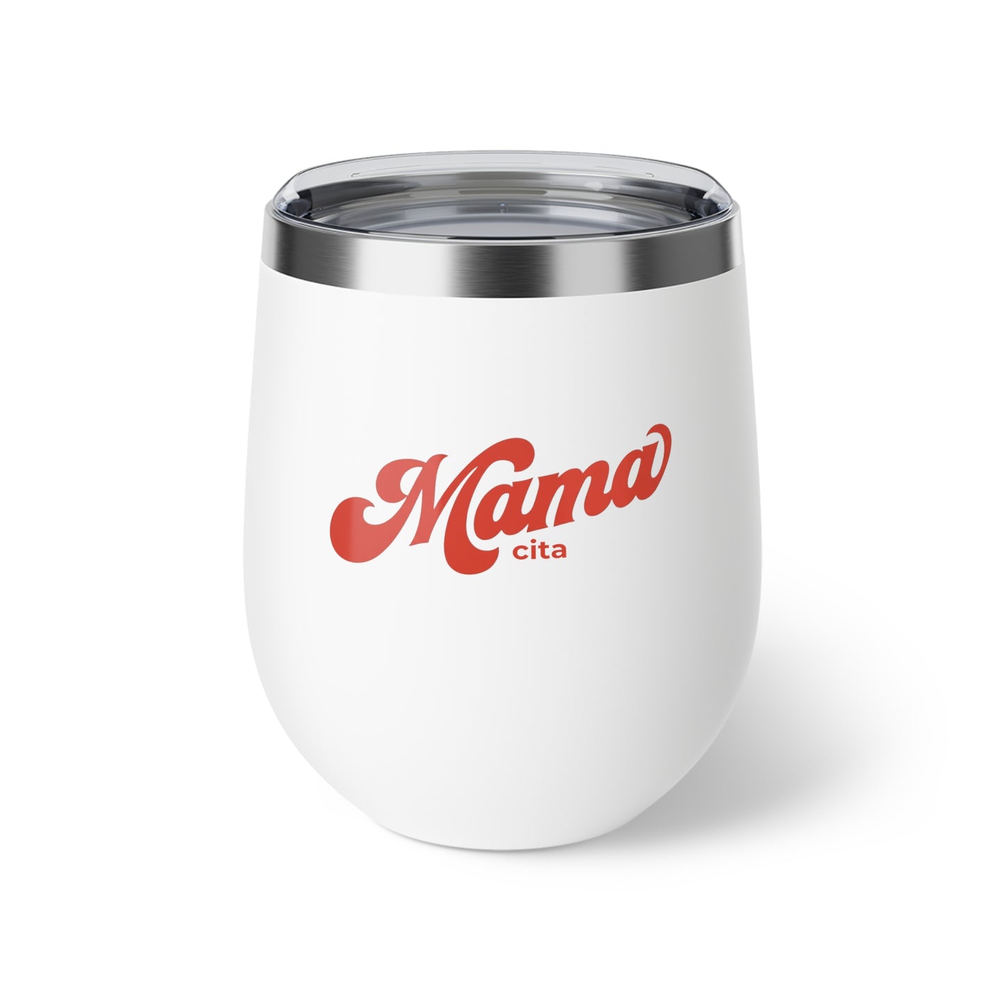 Mamacita 12oz Copper Vacuum Insulated Tumbler — Double-Wall Wine Cup for Moms