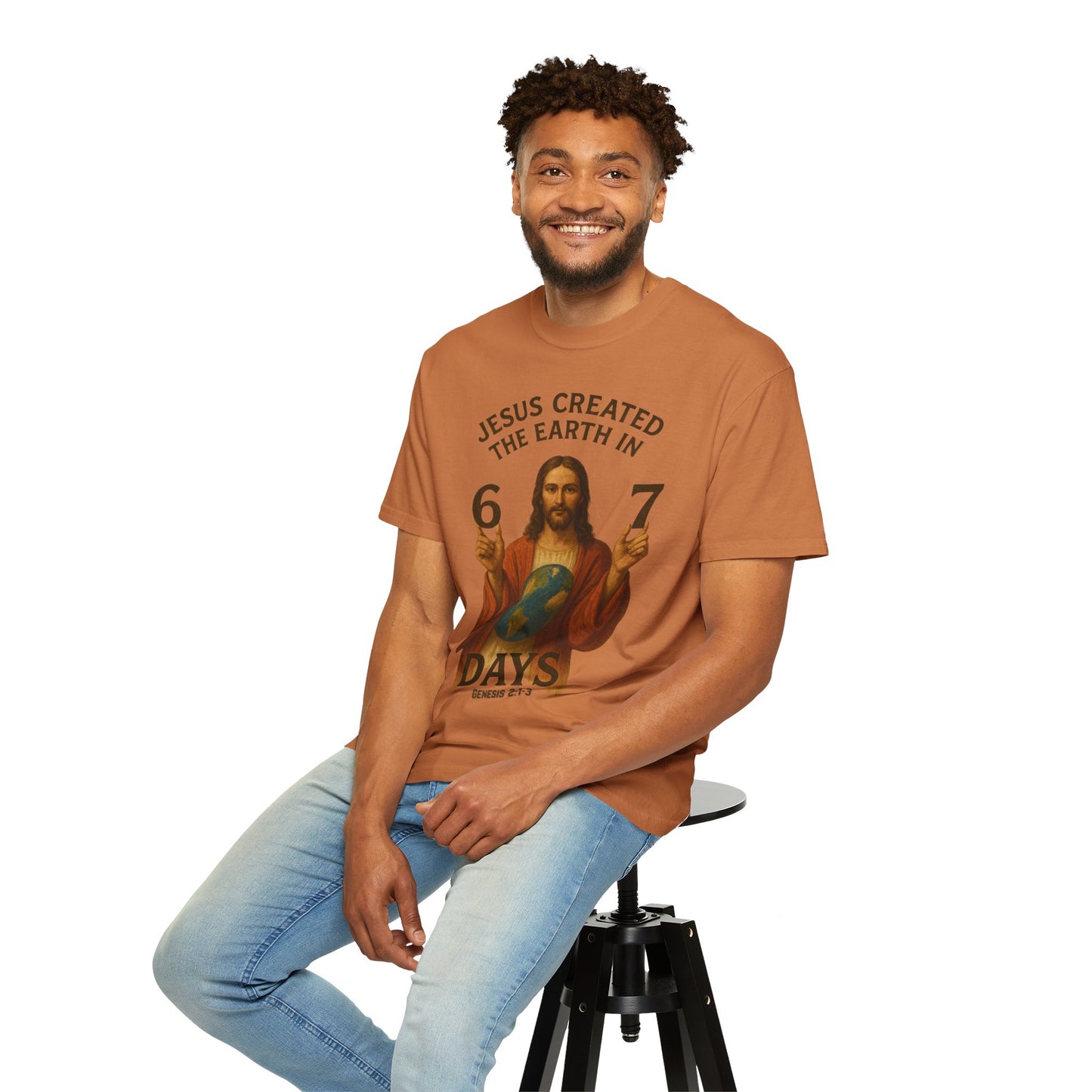 Jesus Created the Earth in 6-7 Days T‑Shirt