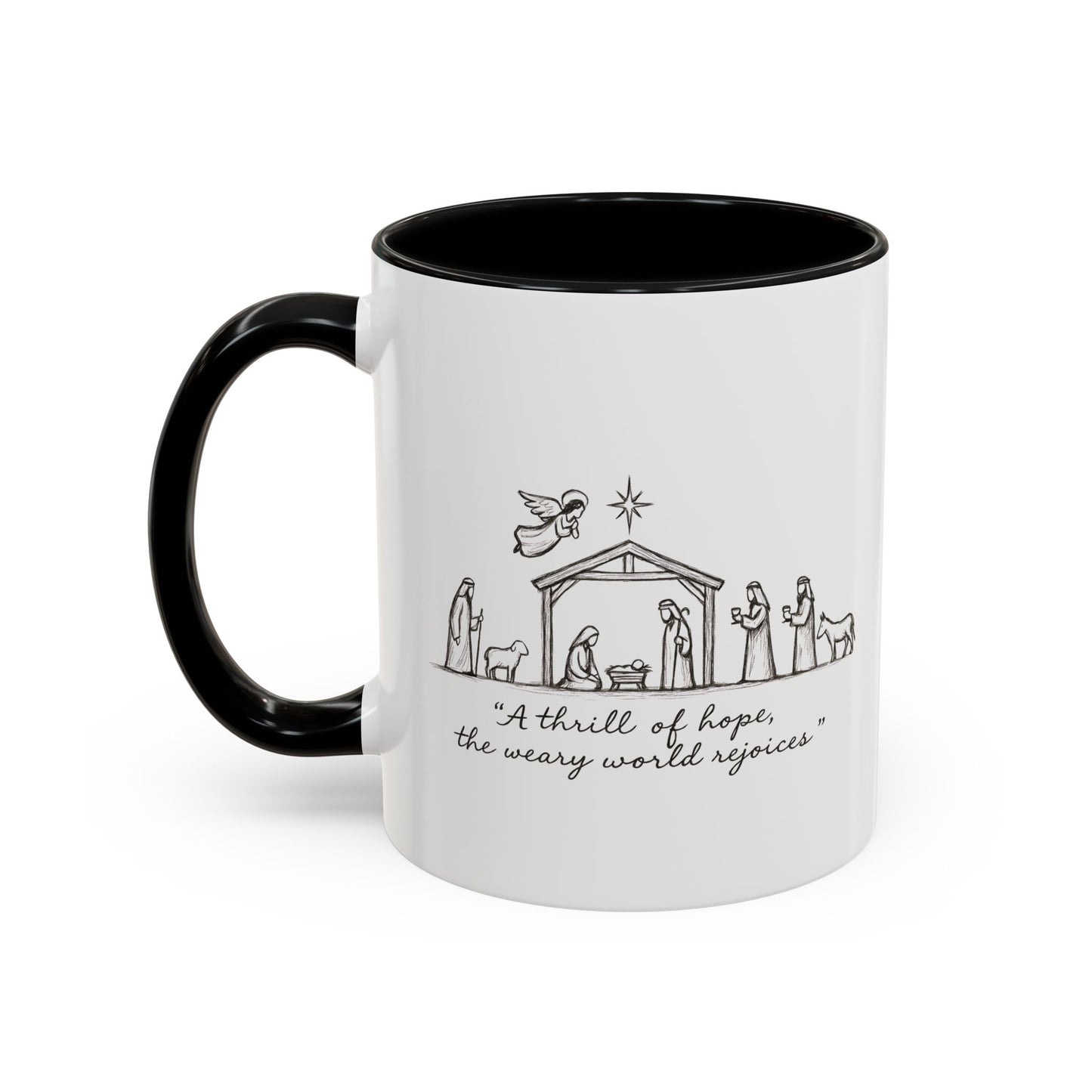 Nativity Coffee Mug – “A thrill of hope, the weary world rejoices”
