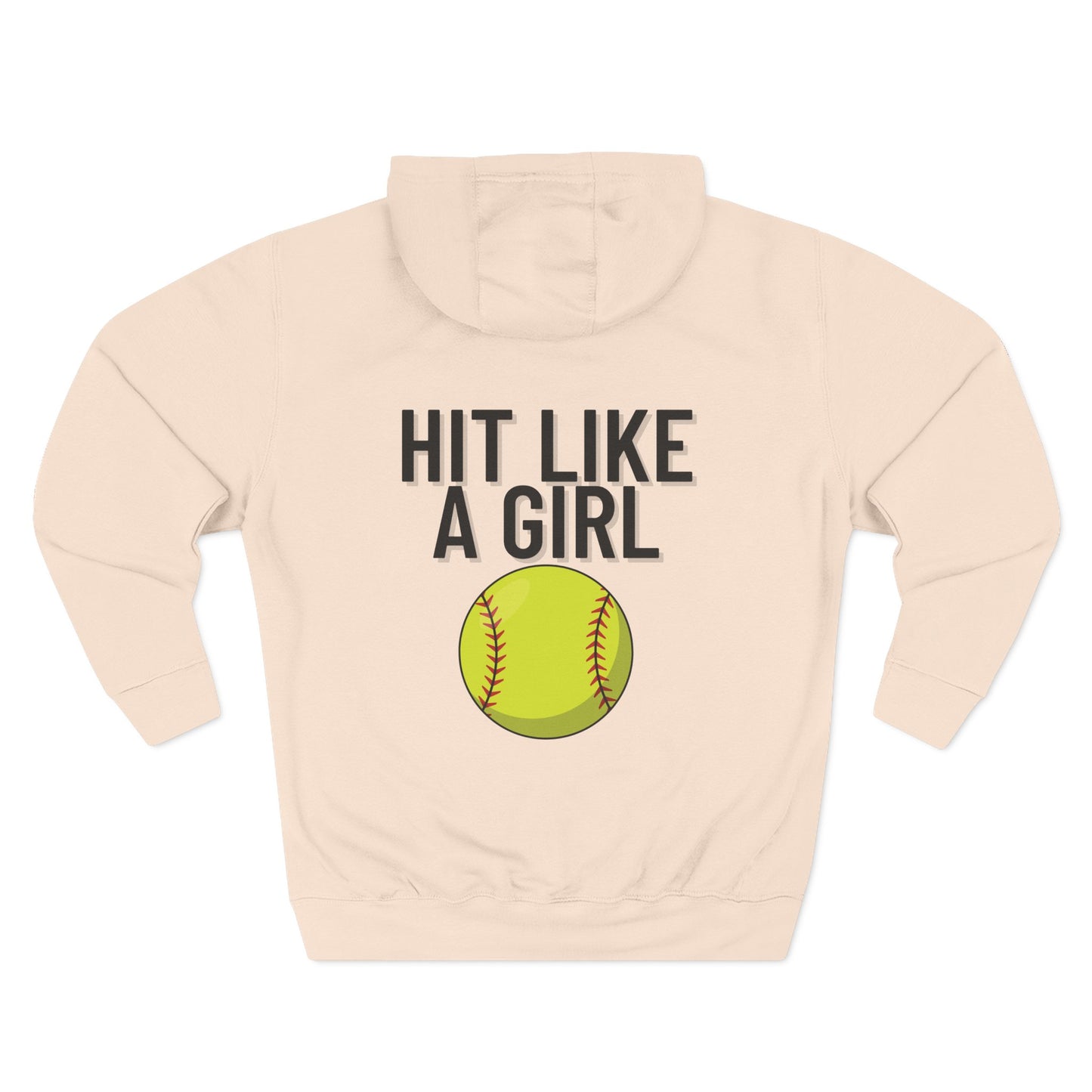 Softball 101 Hoodie — "Hit Like A Girl" Fleece Pullover (Softball 101 Logo)