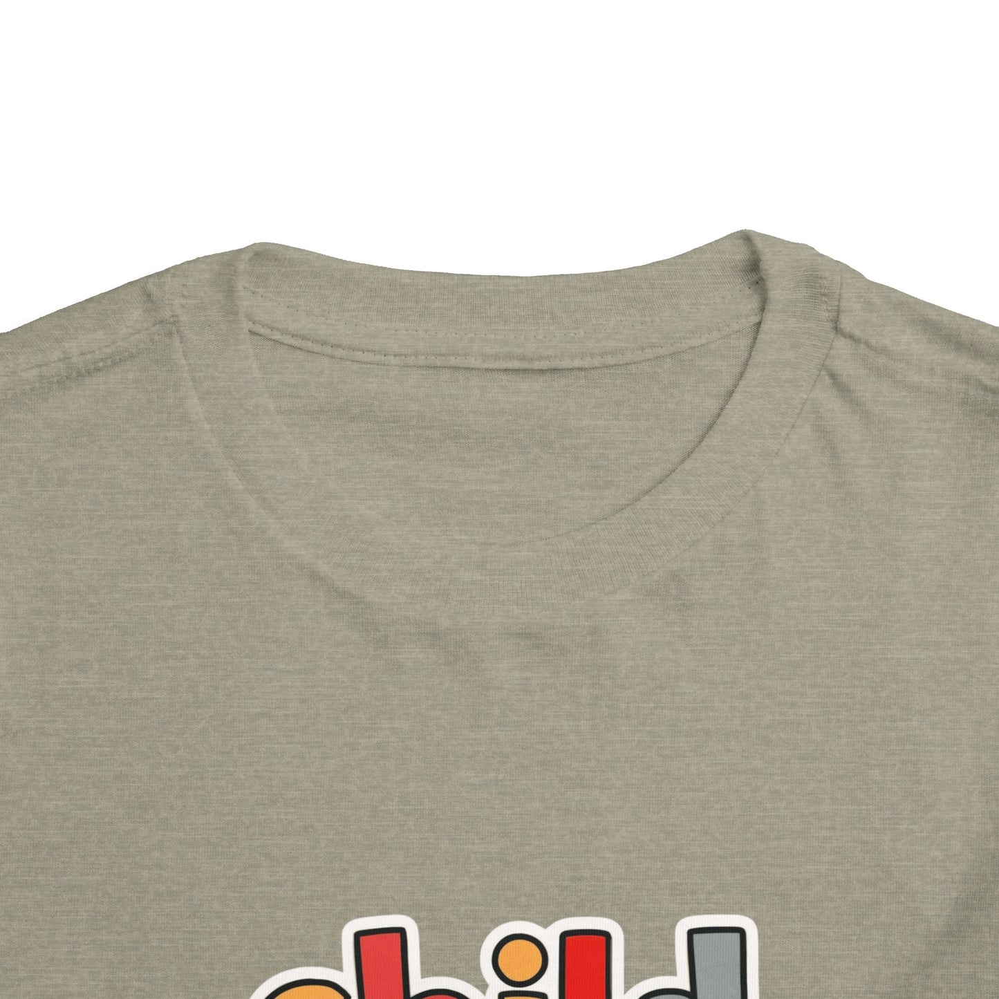 Child of God Toddler Tee — Colorful Religious Graphic Shirt