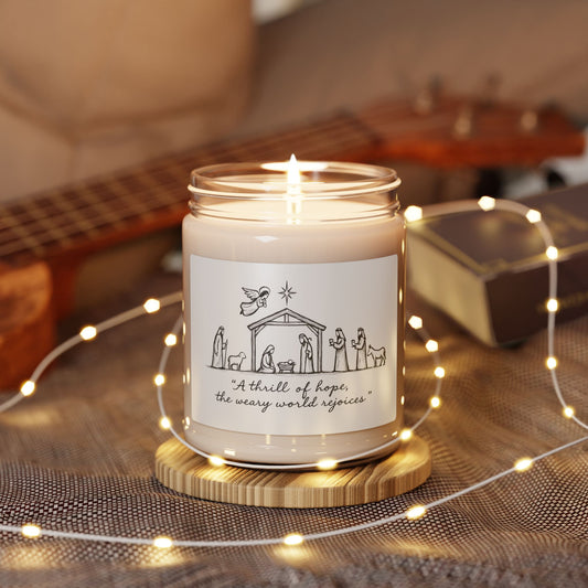 Christmas Nativity Scented Soy Candle - 9oz "A Thrill of Hope"