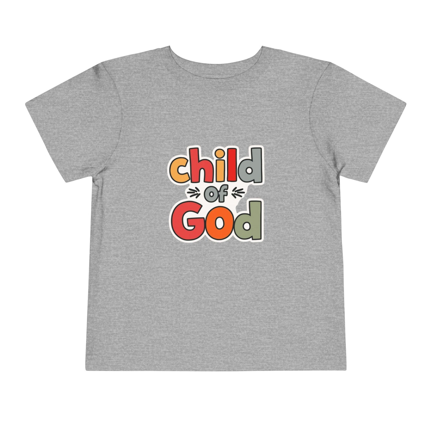 Child of God Toddler Tee — Colorful Religious Graphic Shirt