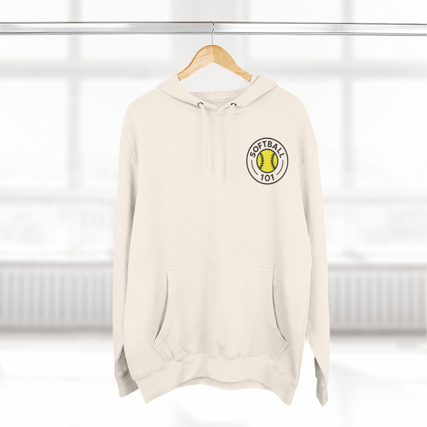 Softball 101 Hoodie — "Hit Like A Girl" Fleece Pullover (Softball 101 Logo)