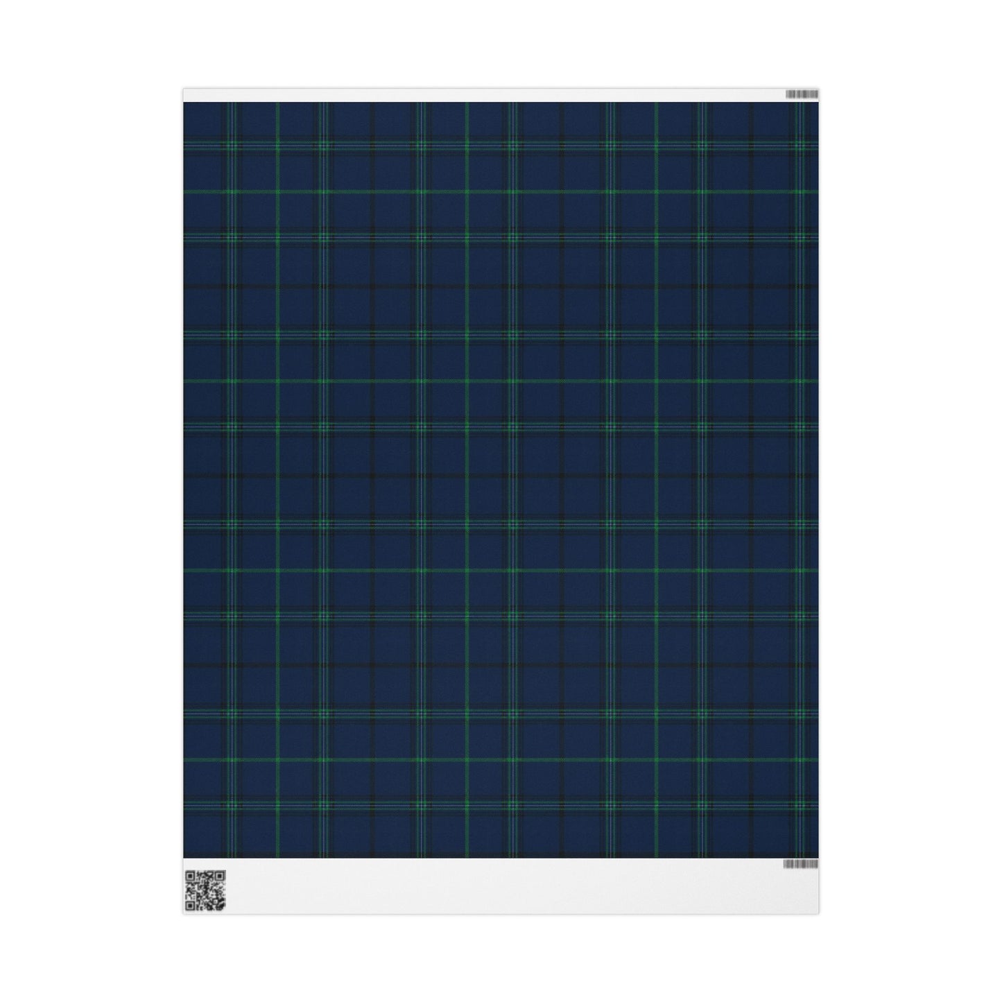 Tartan Plaid Wrapping Paper – Navy & Green Classic Gift Wrap