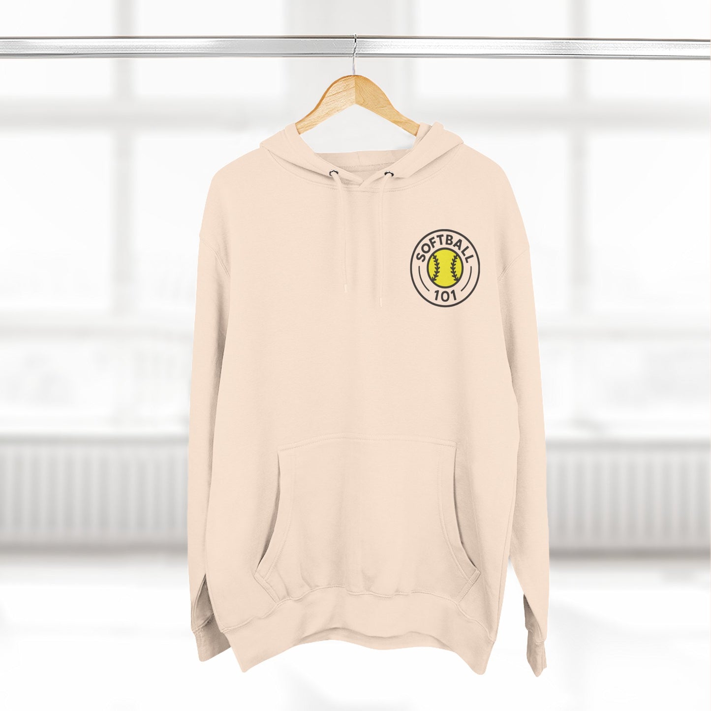 Softball 101 Hoodie — "Hit Like A Girl" Fleece Pullover (Softball 101 Logo)