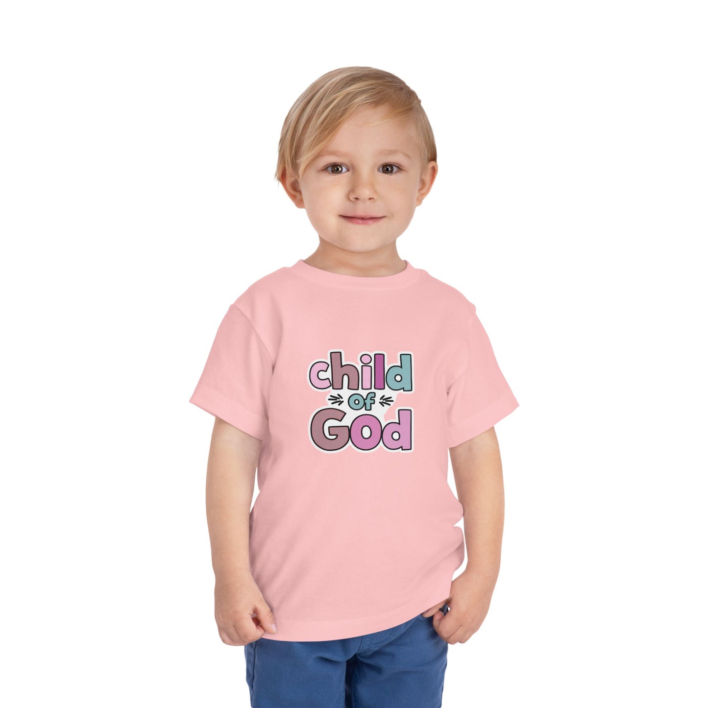 Toddler Tee - "Child of God" Pastel Faith Shirt