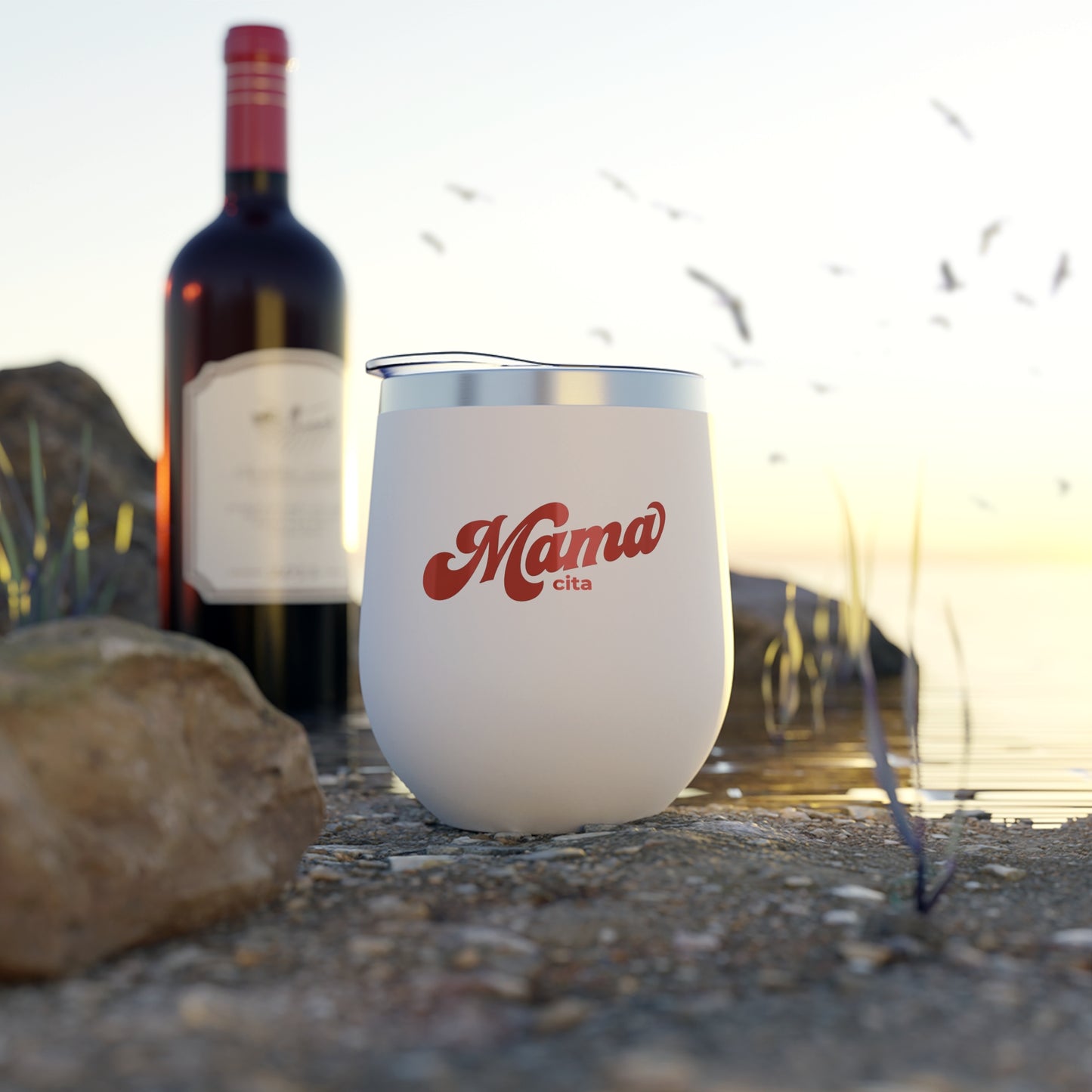 Mamacita 12oz Copper Vacuum Insulated Tumbler — Double-Wall Wine Cup for Moms