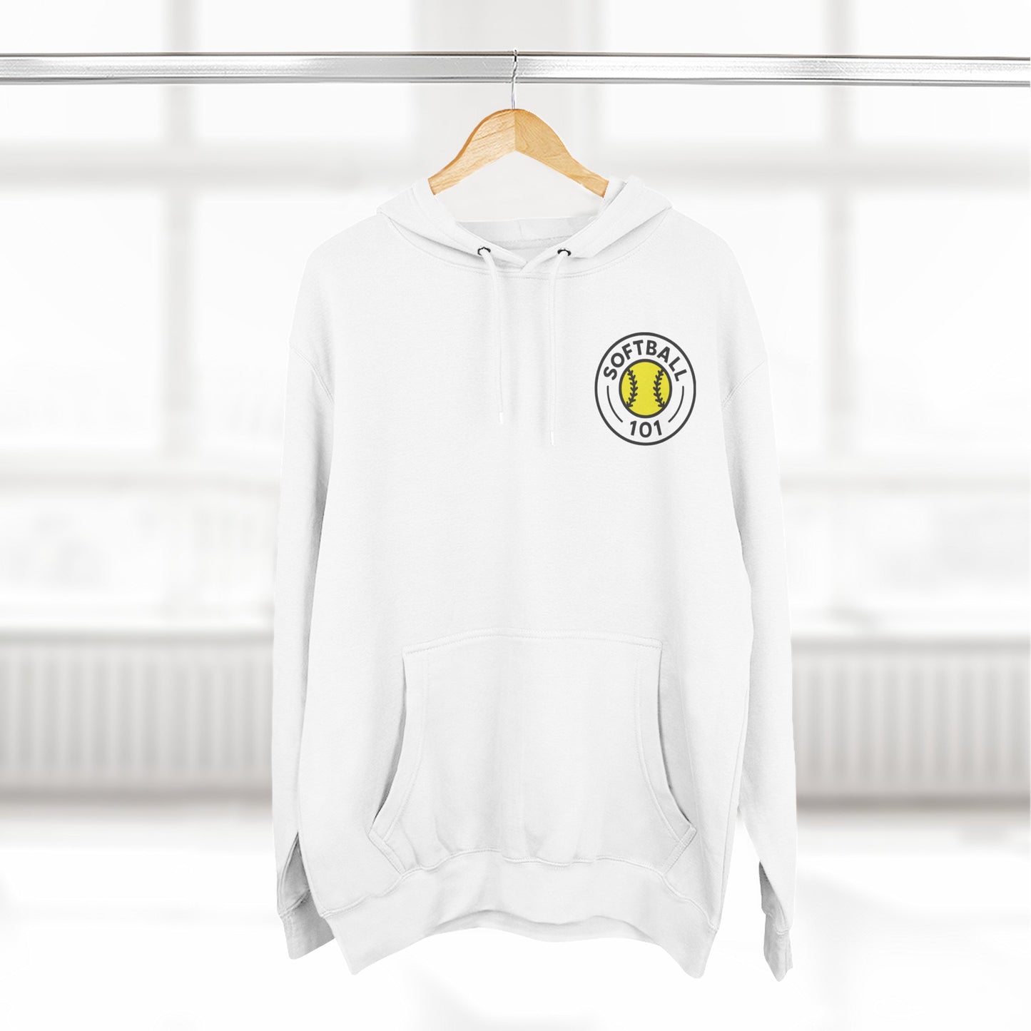 Softball 101 Hoodie — "Hit Like A Girl" Fleece Pullover (Softball 101 Logo)