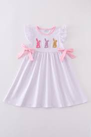 Premium Pink Bunny Bow Dress