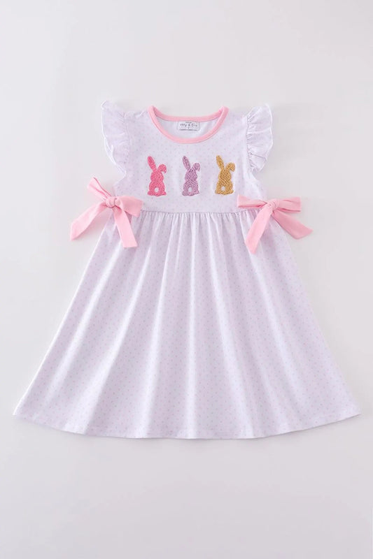 Premium Pink Bunny Bow Dress