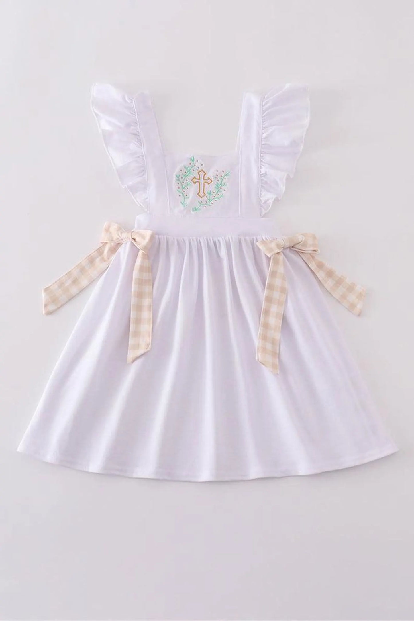Easter Cross Embroidery Dress
