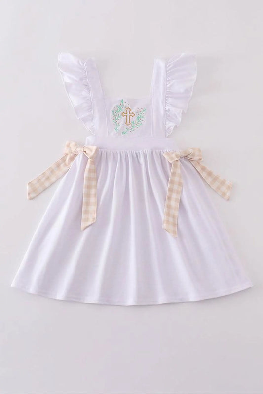 Easter Cross Embroidery Dress