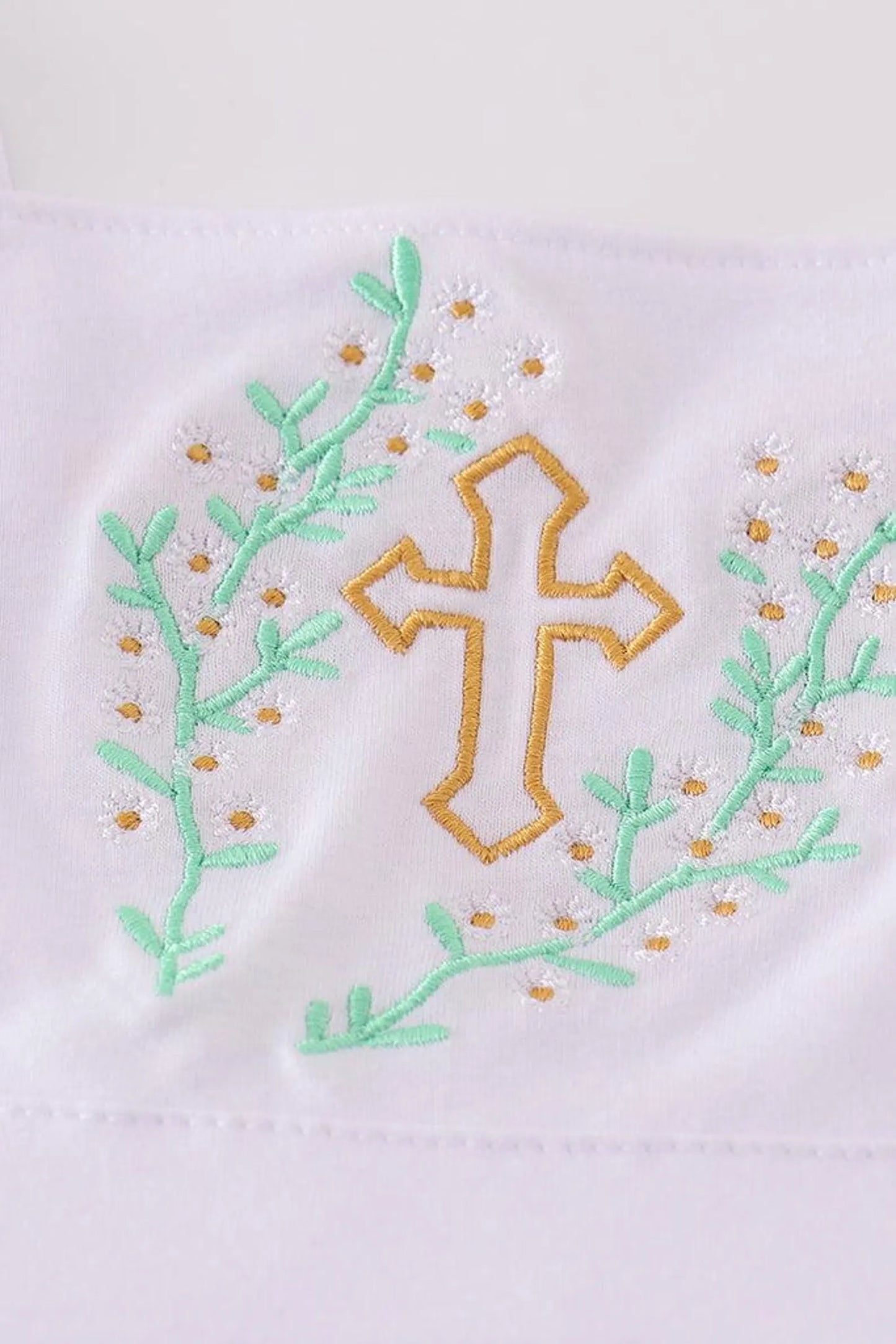 Easter Cross Embroidery Dress